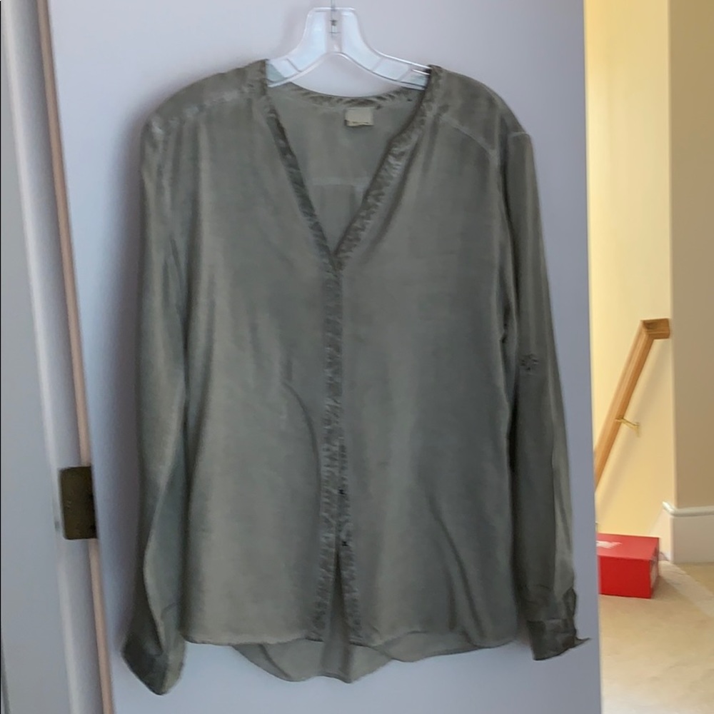 Silky gray blouse